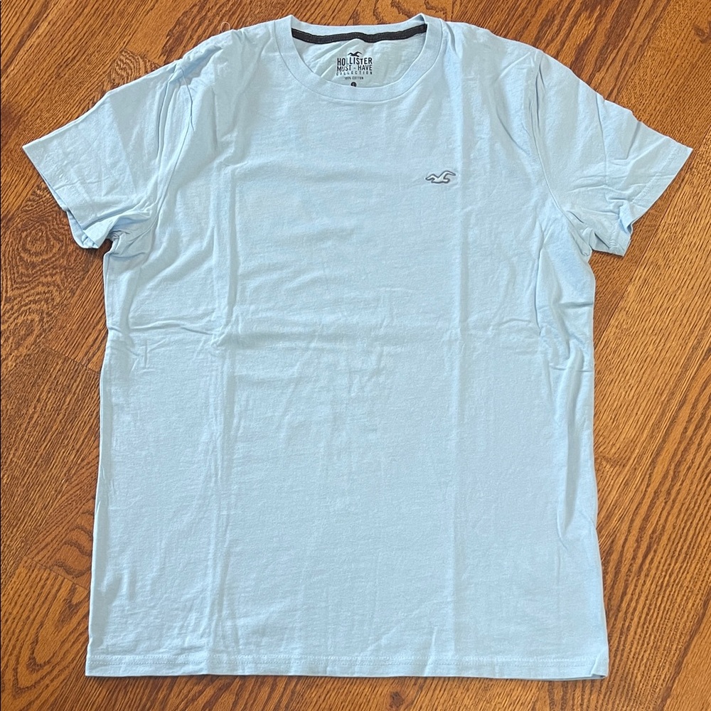 Hollister Men's Sky Blue Short Sleeve Tee